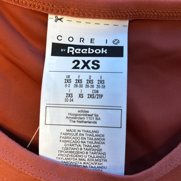 Core 10 Reebok Crop Top Cutout Shiny NWT Size XXS - Picture 5 of 8